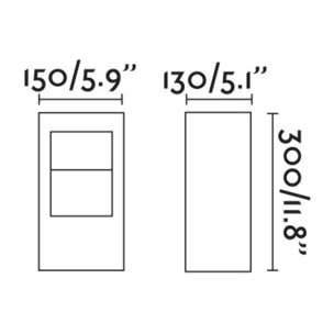 CAST Lampe balise gris foncé H300MM