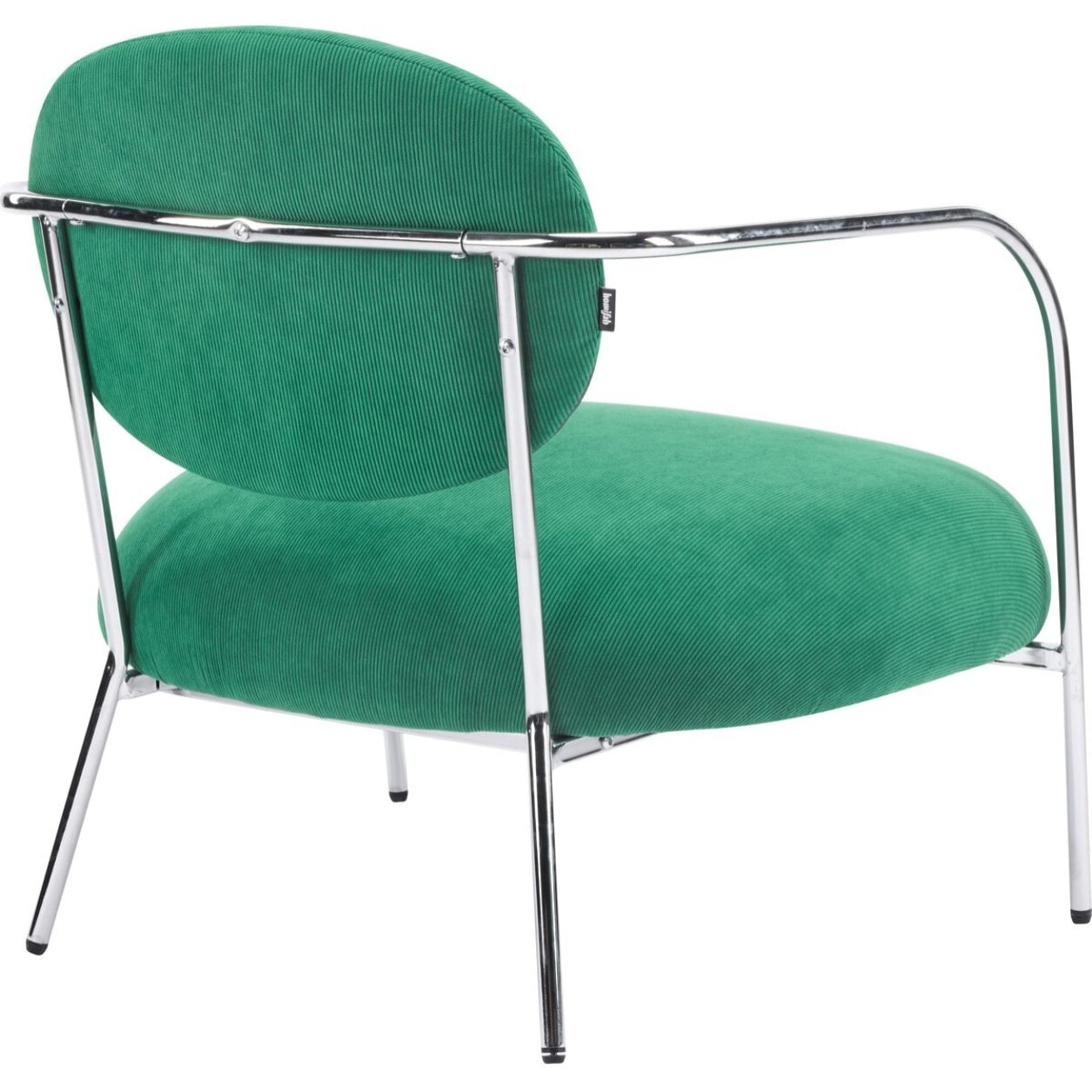 Fauteuil en velours côtelé et piètement chromé - LEON