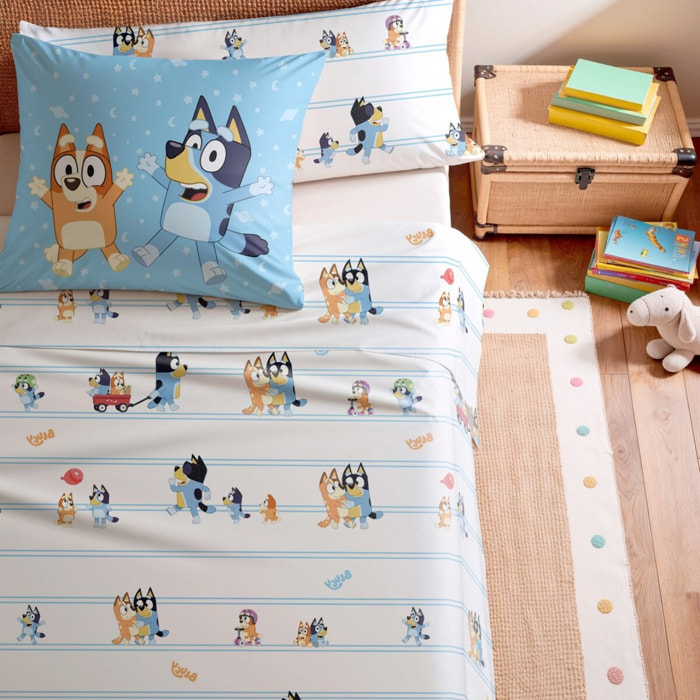 Sábana encimera BLUEY + funda almohada 45x125