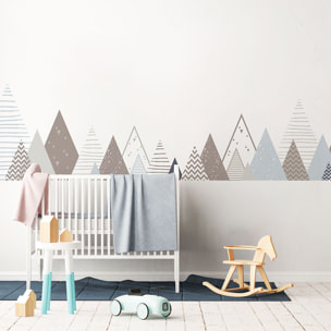 Stickers muraux enfants - Décoration chambre bébé - Autocollant Sticker mural géant enfant montagnes scandinaves VALENRIKA