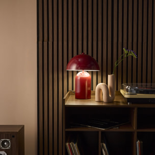 Lampe de table intérieur métal rouge Ø 25cm Marco