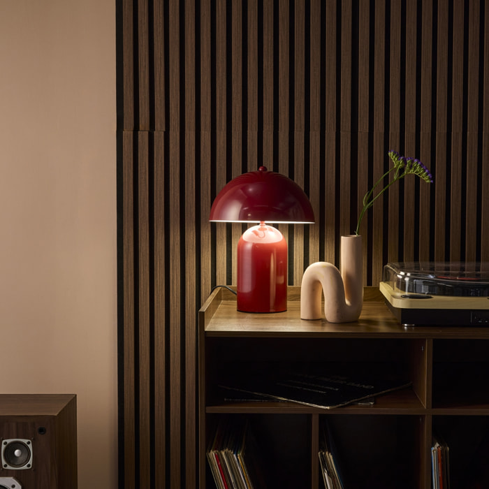 Lampe de table intérieur métal rouge Ø 25cm Marco