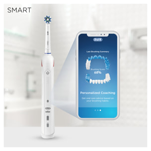 Oral-B - Smart 4000N - Blanche - Brosse à dents électrique