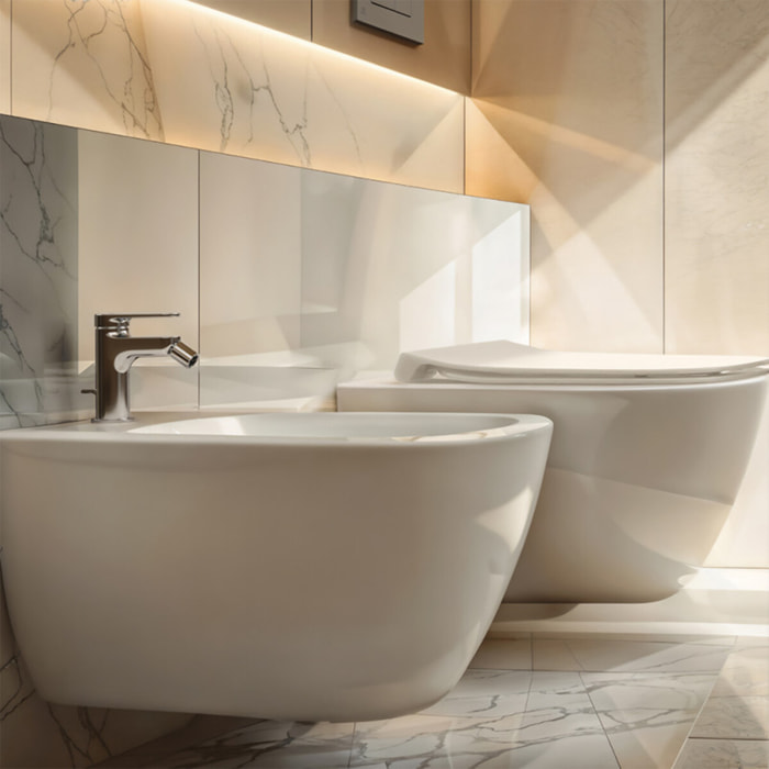 Pack bidet suspendu i.Life B + Bâti-support sol et mur IDEAL STANDARD