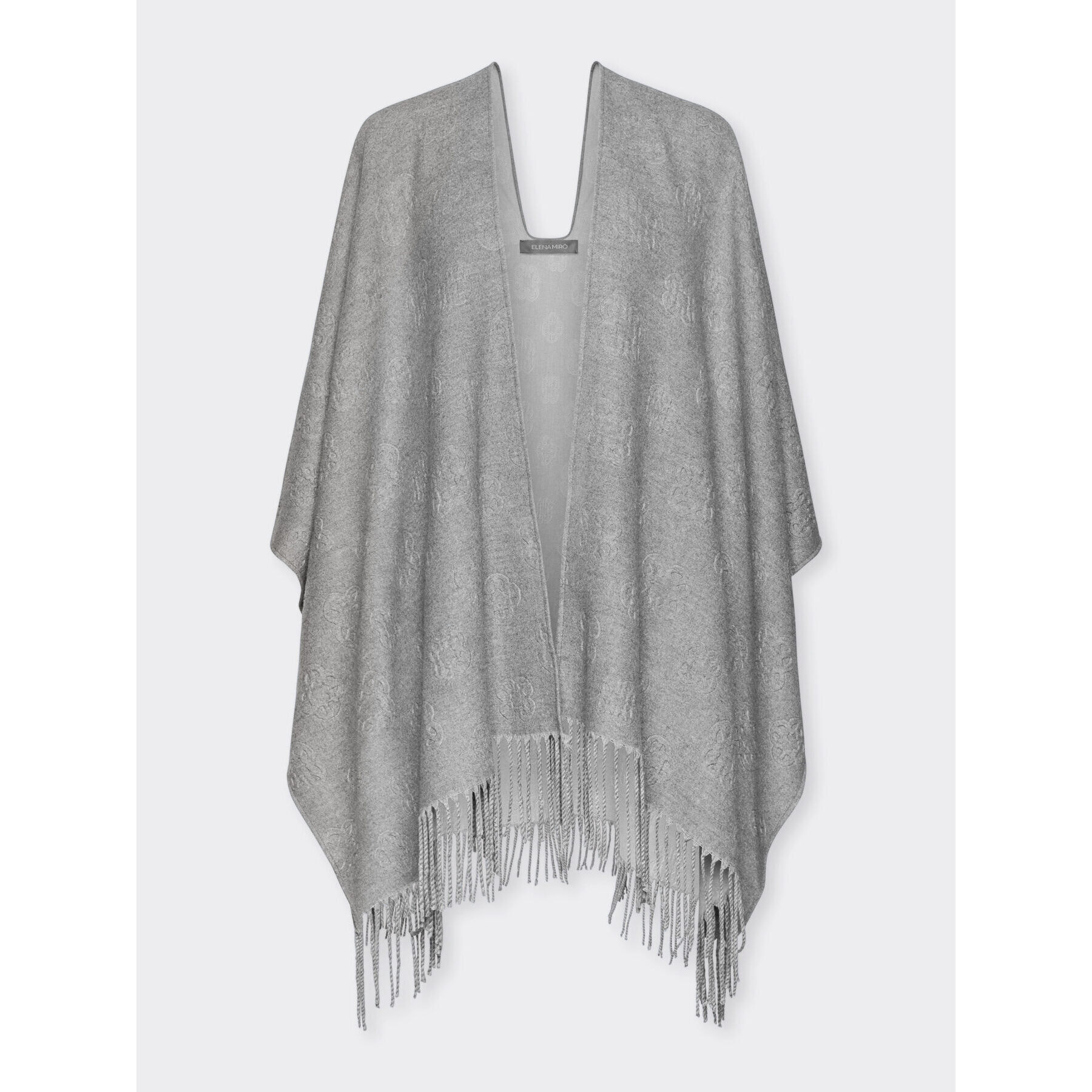 Elena Mirò - Mantella reversibile Monogram - Grigio