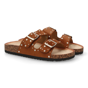 Sandalia bio mujer cómoda con tachuelas