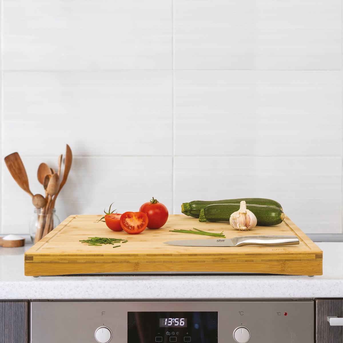 Cache plaque 52x58 cm Bambou