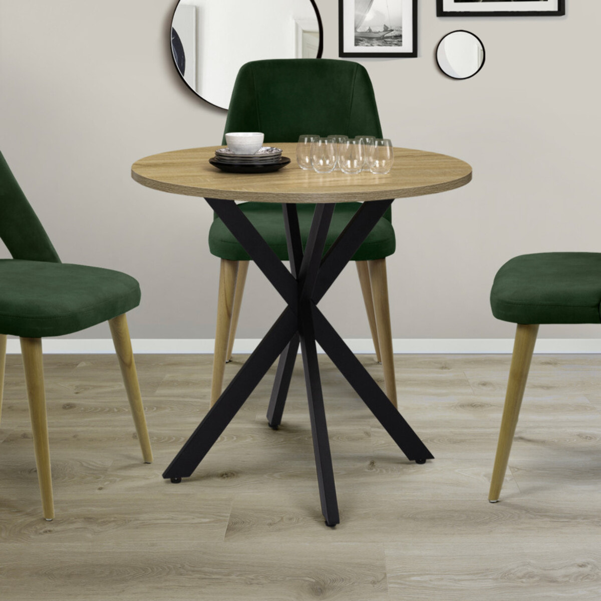 Tables rondes Soline - Bois - Noir
