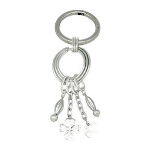 Cuelgabolso_llavero charms suerte en plata chapado