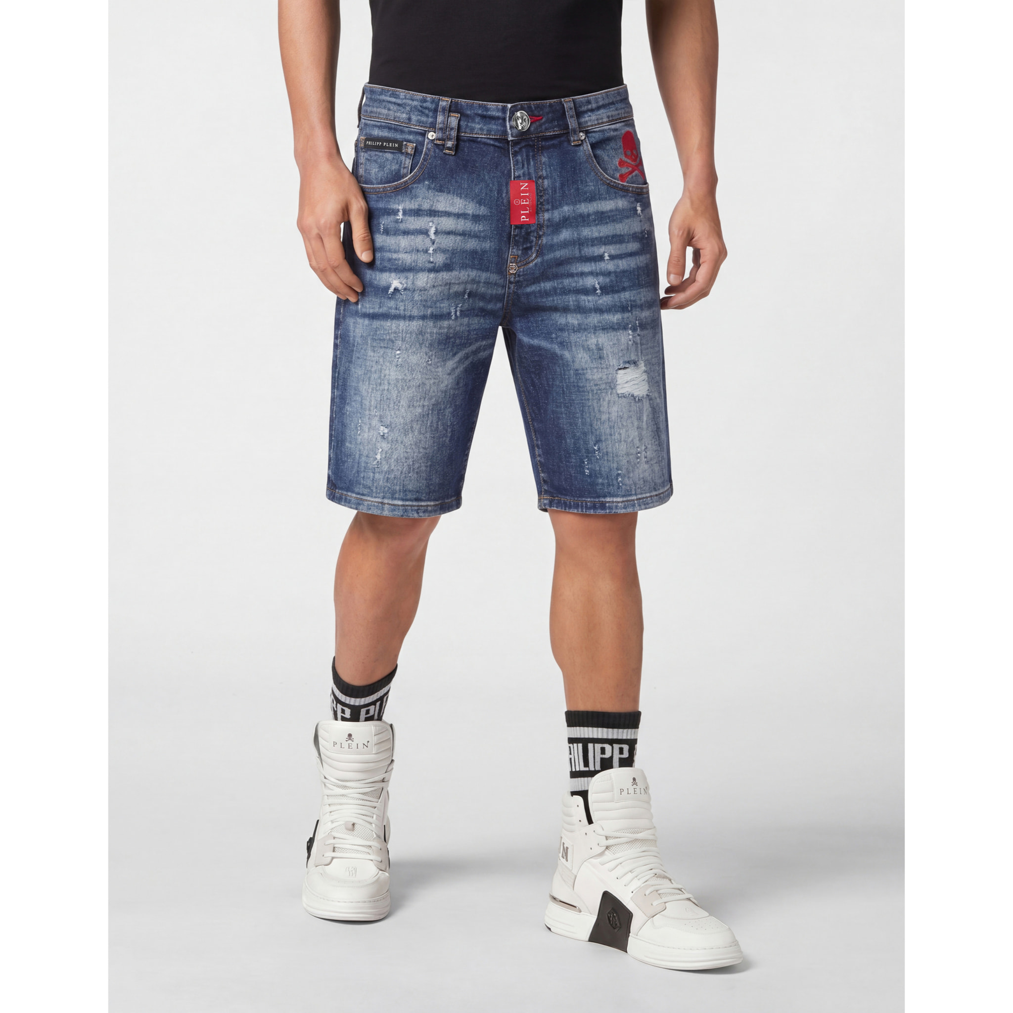 PHILIPP PLEIN Pantaloncini in denim Fermentera BASIC