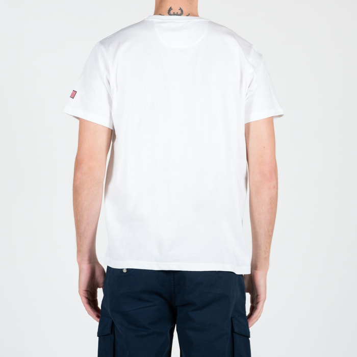 T-shirt basic con logo ricamato