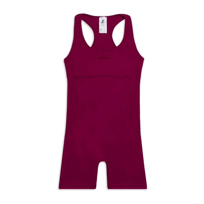 Tuta Jumpsuit Seamless Short con cut-out sulla schiena
