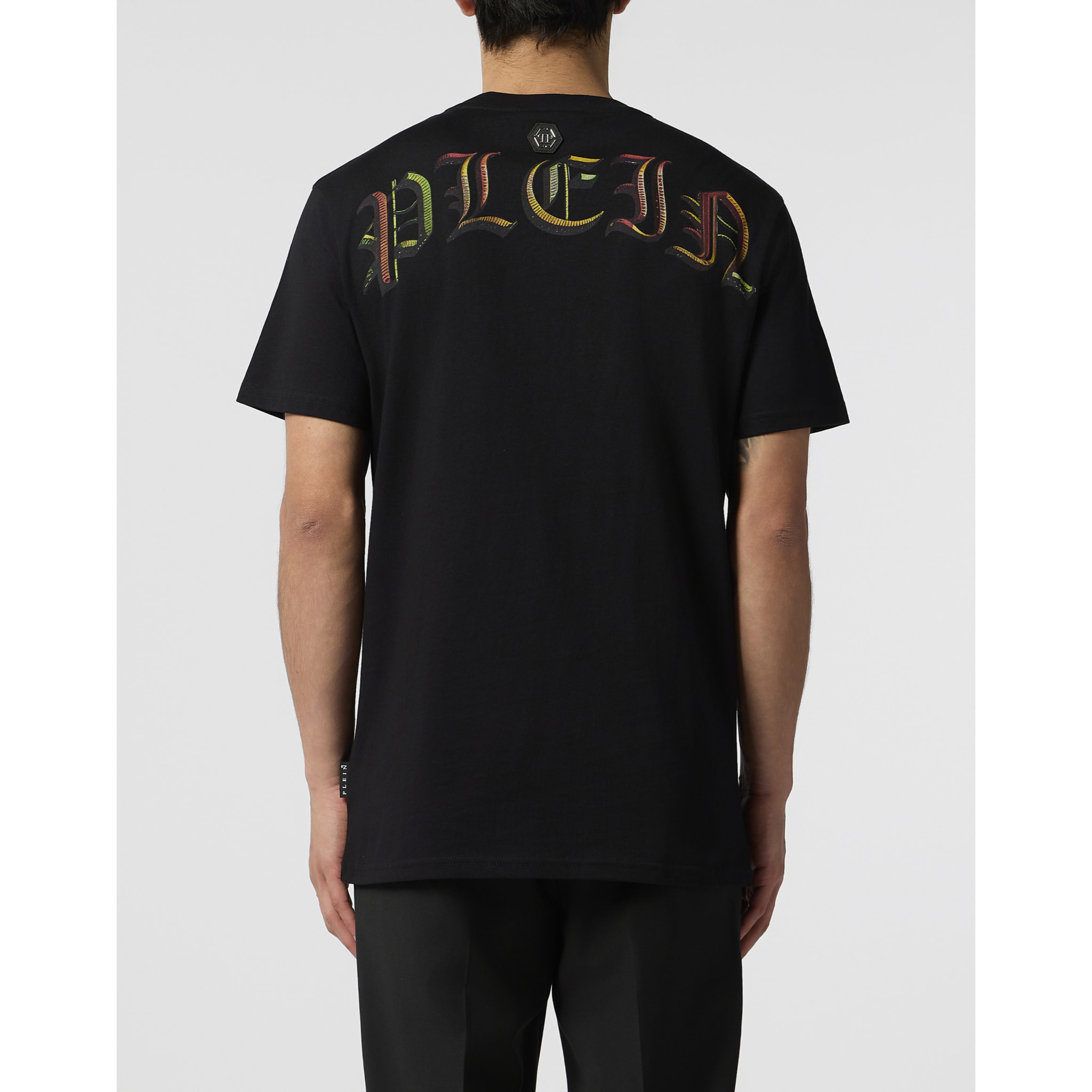 PHILIPP PLEIN Round Neck T-Shirt Snake King Stones