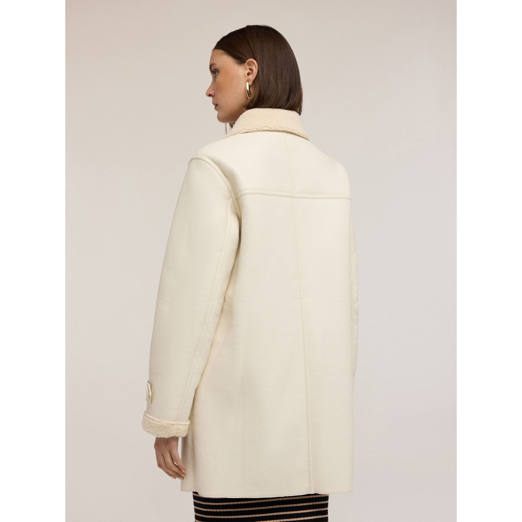 Motivi - Cappotto effetto shearling - Bianco