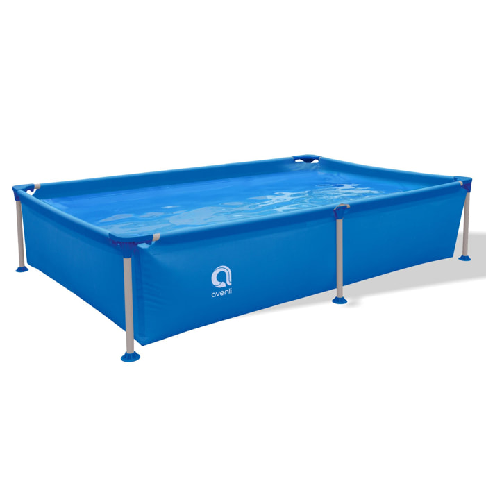 Piscina Fuoriterra Rettangolare con Struttura Avenli Round Frame Azzurra 188x127x42cm