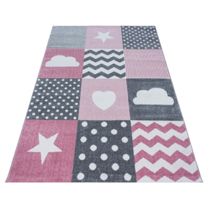 KIDS - Tapis enfant à motif rose - KID0620ROS