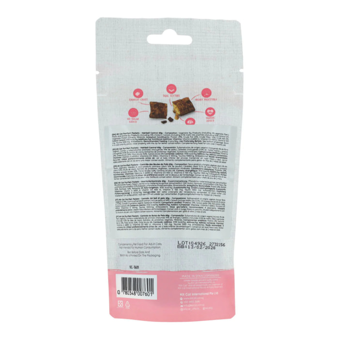 Kit Cat Purrfect Pockets - Hairball Control 60 g Snack funcional para gatos