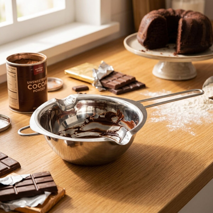 Service à bain marie 26 cm pour chocolat Zenker