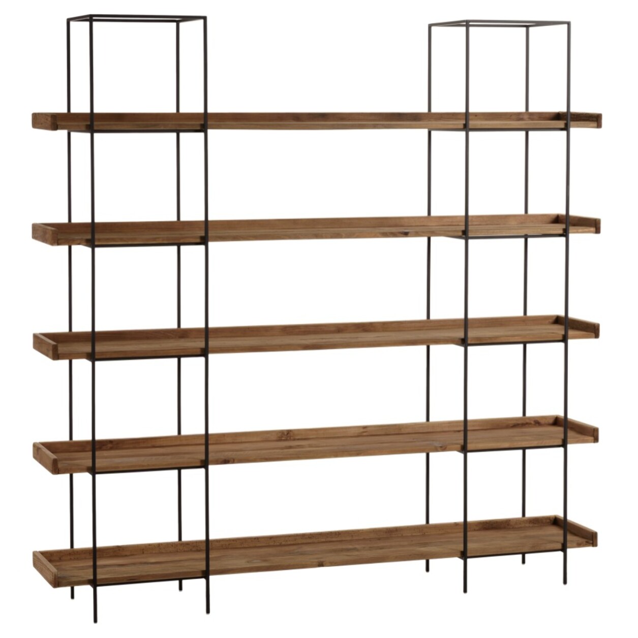 DANDY - Etagère 5 niveaux bois pin recyclé structure métal