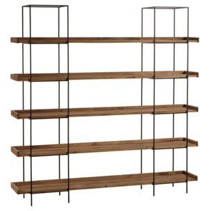 DANDY - Etagère 5 niveaux bois pin recyclé structure métal