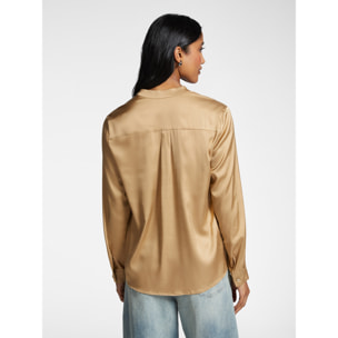 Elena Mirò - Blusa de raso - Beige