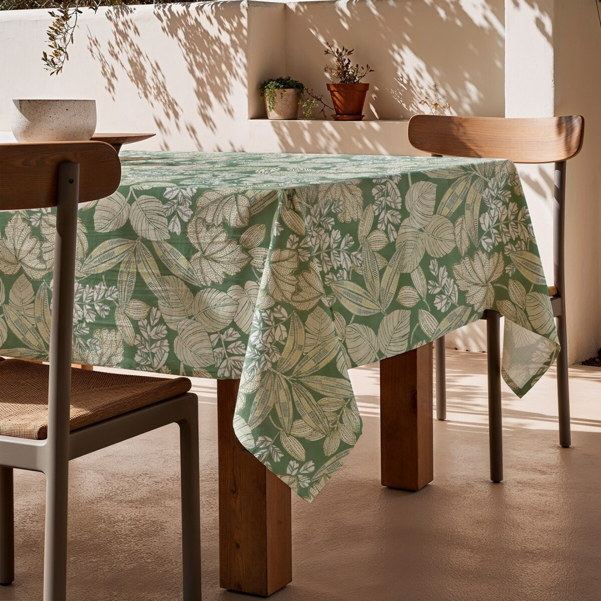 Nappe imprimée anti-tâches MALENA VERDE