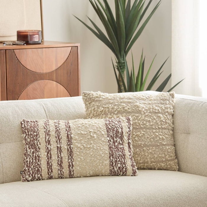 Coussin Beryl carré 45x45cm beige