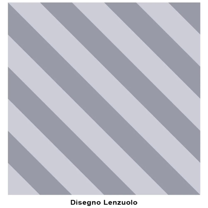 Completo Lenzuola ELITE GRIGIO 100% Cotone e Made in Italy a righe moderno