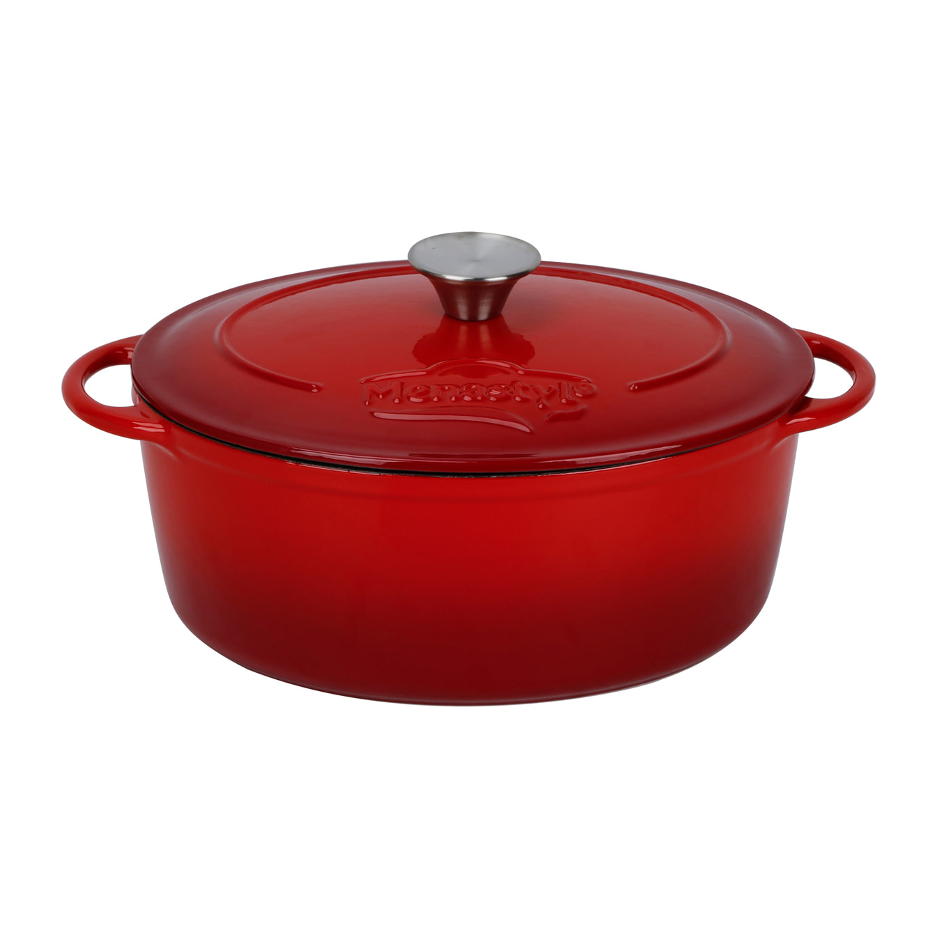 Cocotte ovale 4L en fonte émaillée rouge COLETTE
