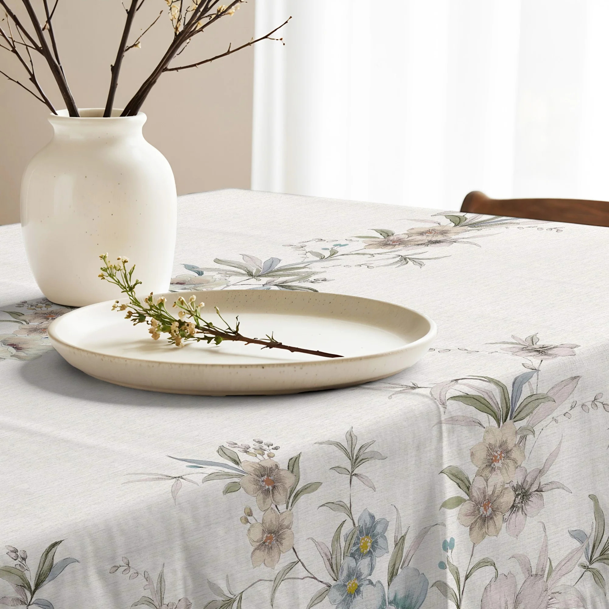 Nappe anti-taches 100 % coton Valnera Cenefa Central 160