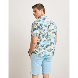 Camisa Manga Corta Azul - Ruspel