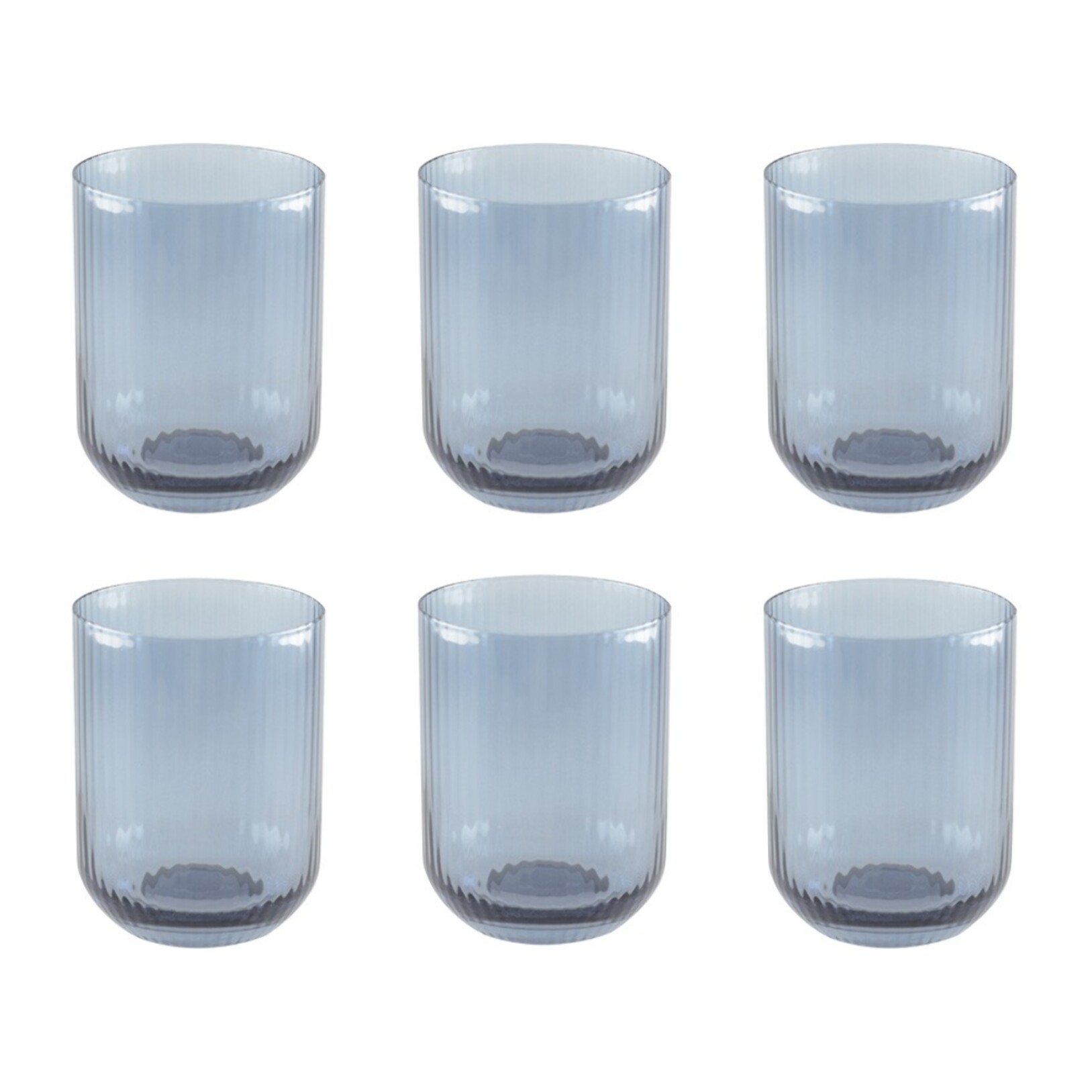 Verres aperitif bleu - lot de 6