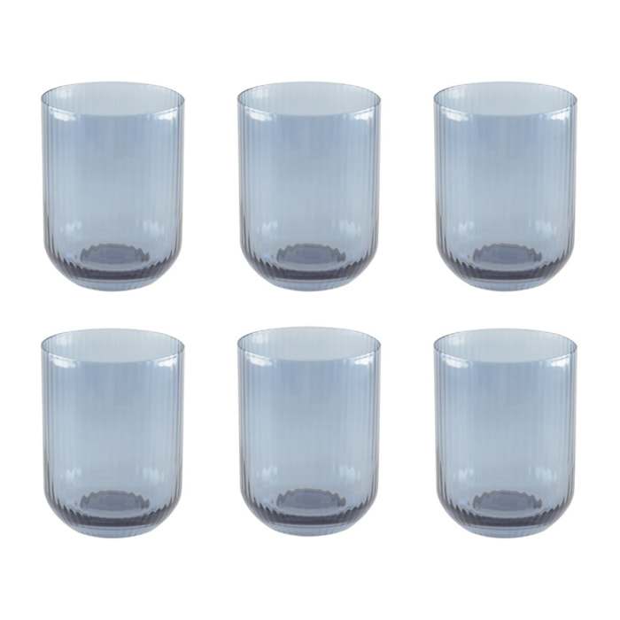 Verres aperitif bleu - lot de 6