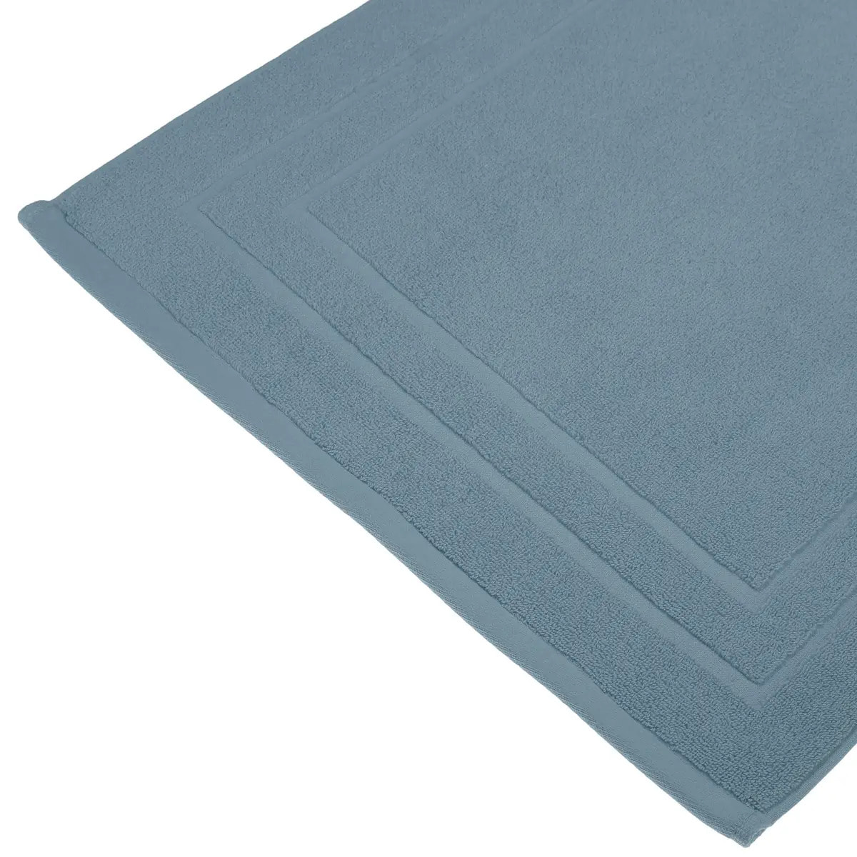 Tapis de bain "Praia" en coton bleu orage 50x70cm