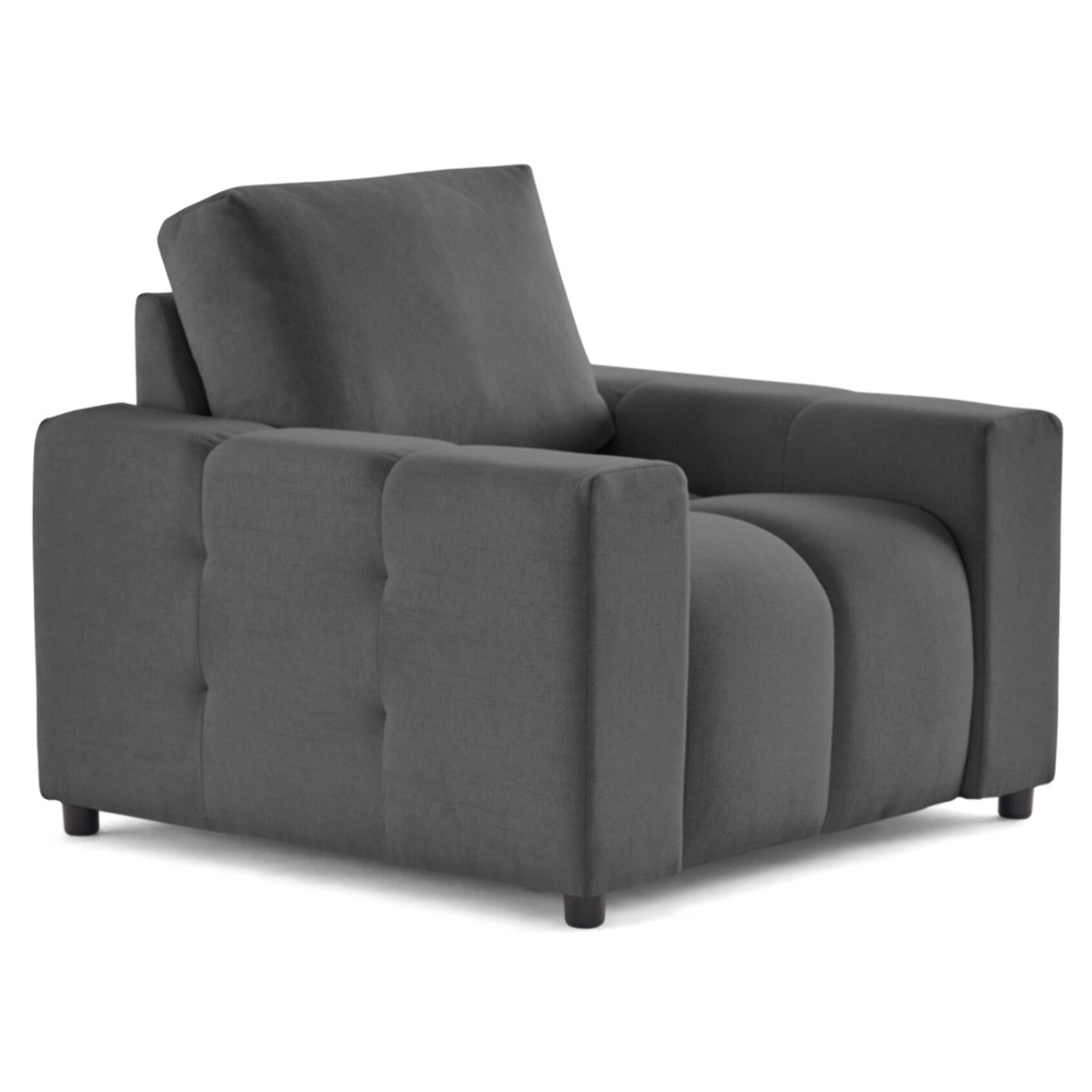 Crocus - fauteuil en tissu - Gris foncé