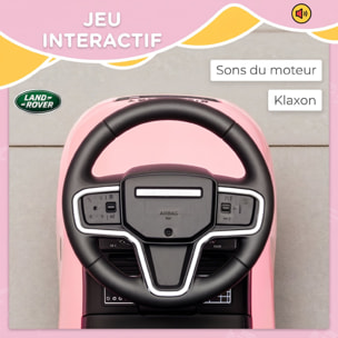 Porteur enfant voiture licence Land Rover Discovery Sport effets sonores rose