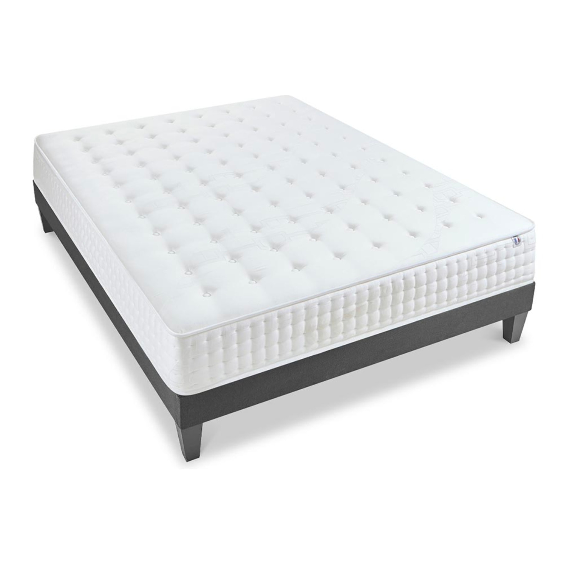 Ensemble Matelas Memoire de forme Vendome avec sommier en bois
