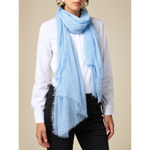 Oltre - Viscose blend lurex scarf - Light - blue