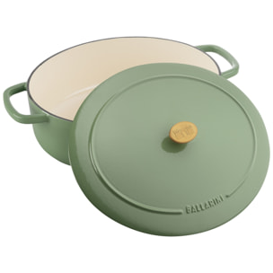 Cocotte en fonte Bellamonte, Ovale, Vert, 33 cm