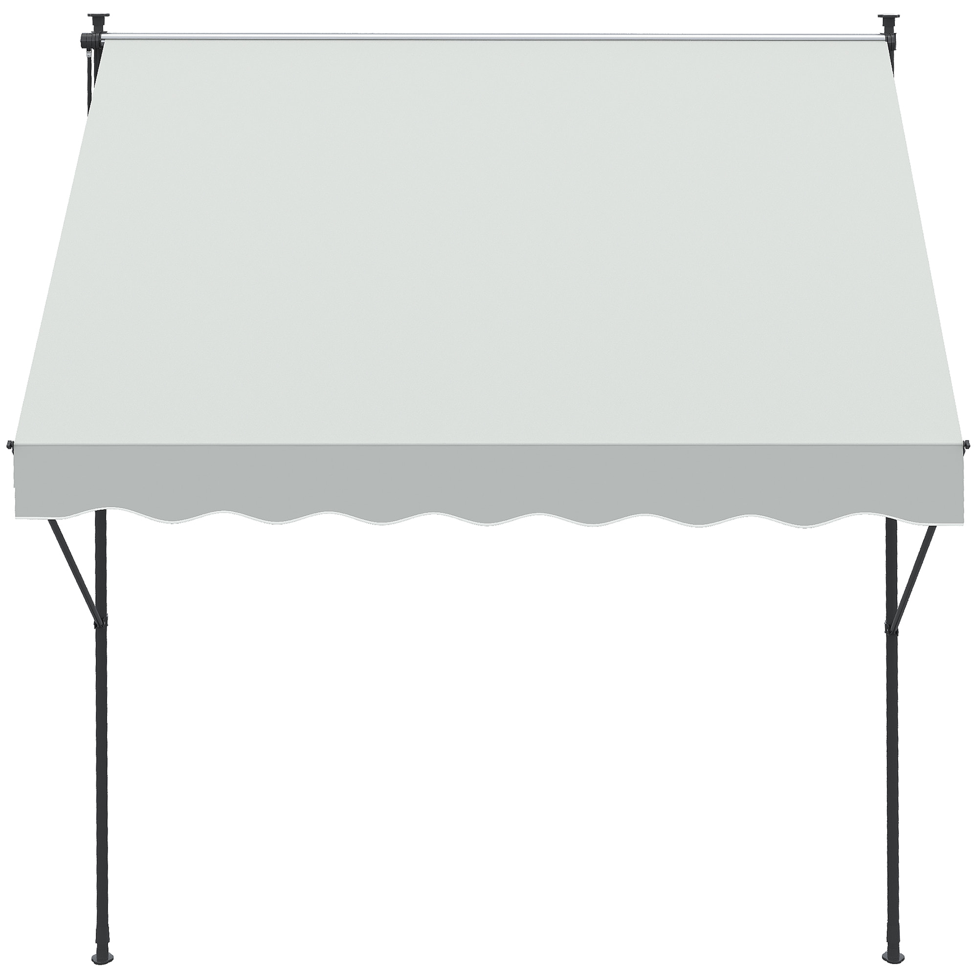 Toldo Manual Retráctil 200x170x200-290 cm con Manivela Protección UV40+ Crema