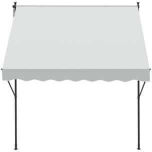 Toldo Manual Retráctil 200x170x200-290 cm con Manivela Protección UV40+ Crema