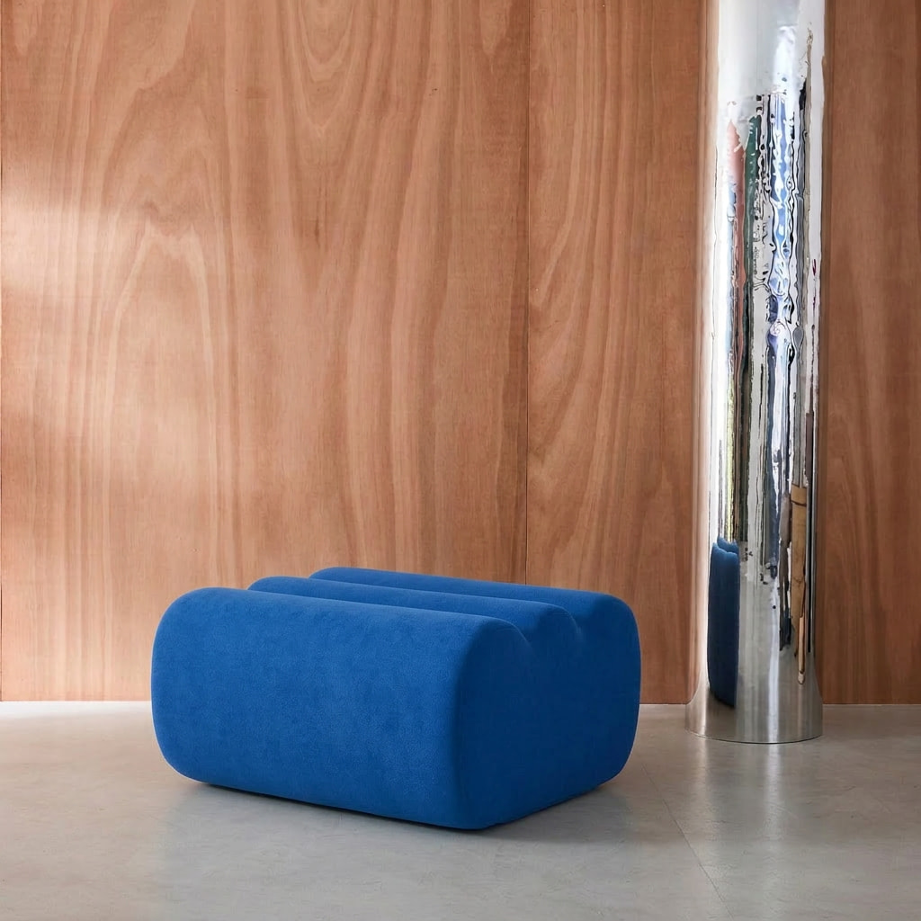 Pouf, repose-pieds pour chauffeuse Nova tissu NOVA