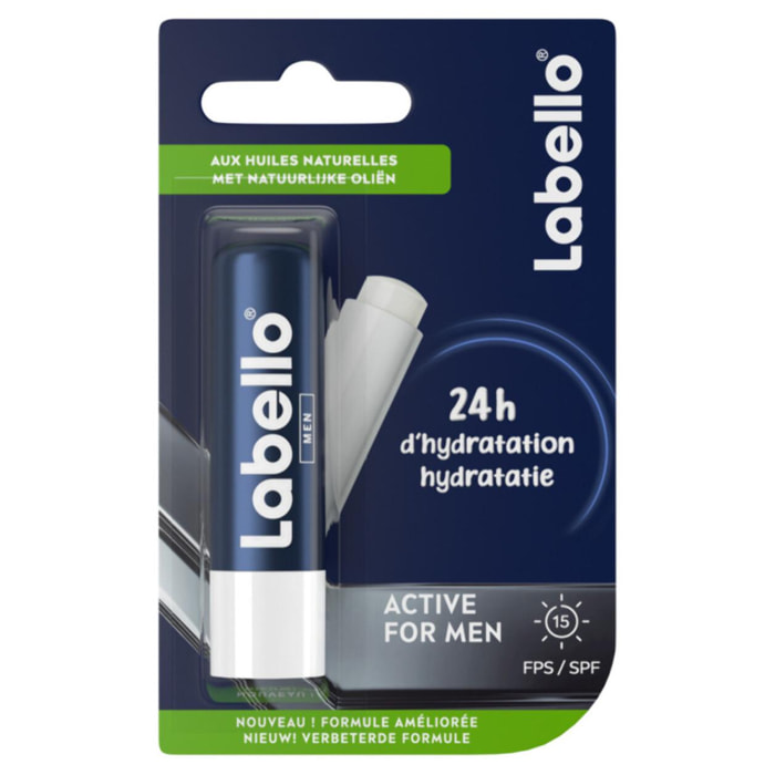 Pack de 6 - LABELLO - Sticks soin des lèvres hydratant LABELLO Active pour Homme 6X5.5ml