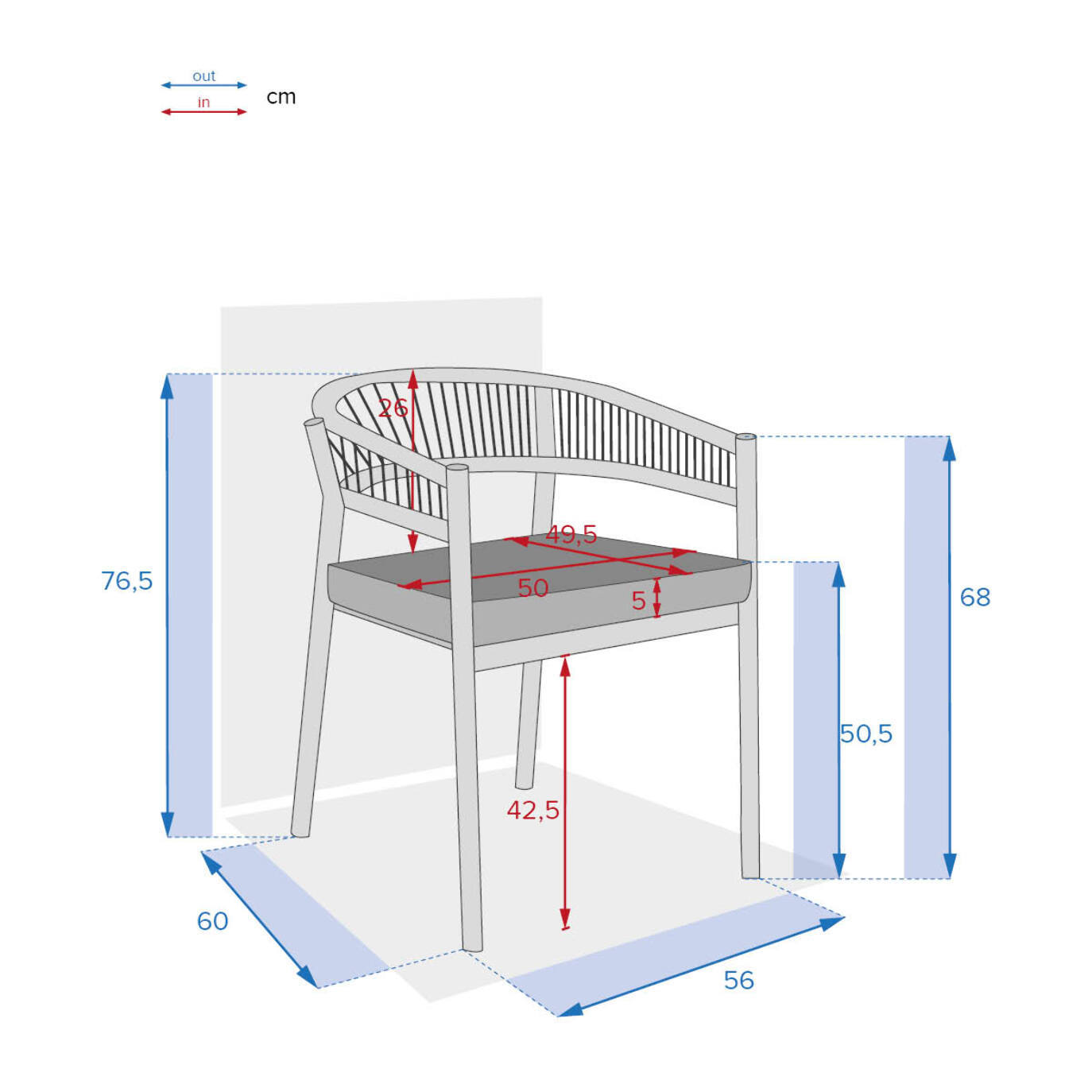 Lot de 2 fauteuils de jardin Tevio Anthracite