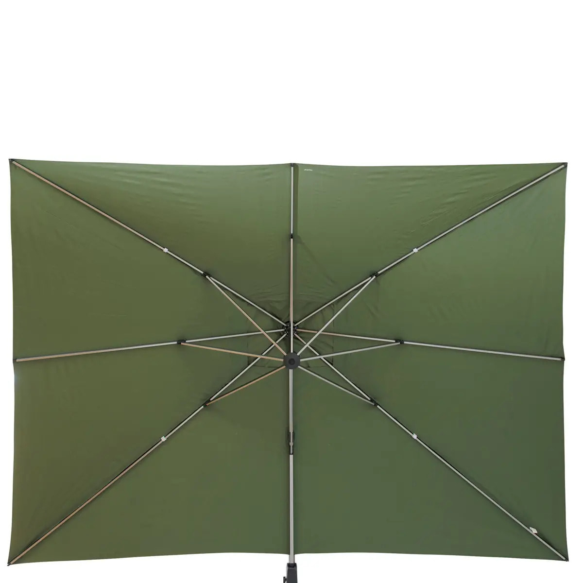 Parasol déporté rectangulaire ÉQUADOR vert olive 4 x 3m en aluminium et polyester