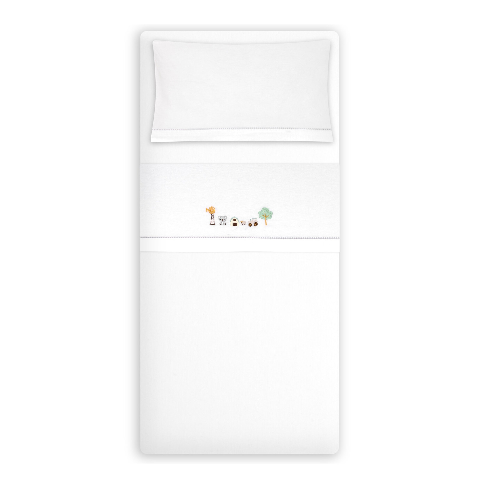 Triptico Minicuna Franela Granja Koala Bco/Verde