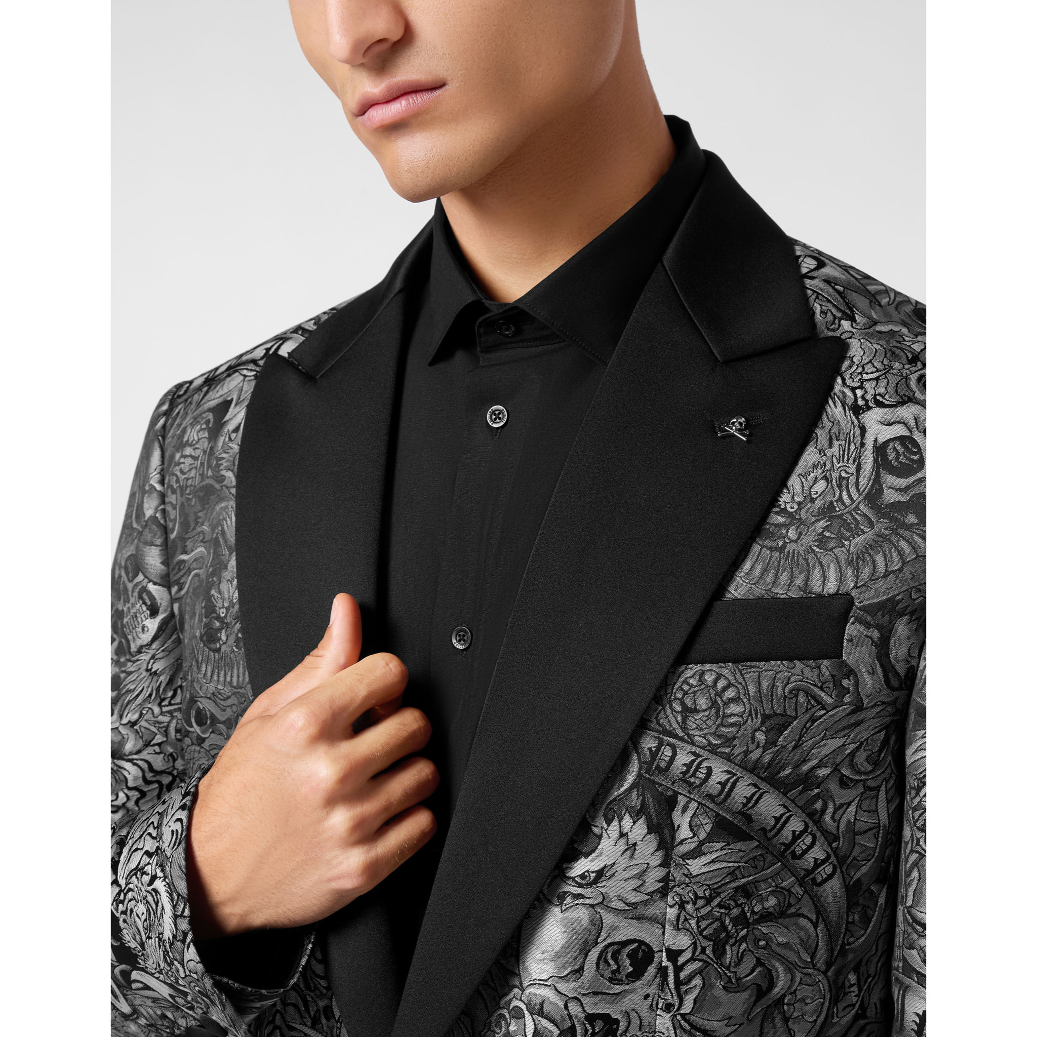 PHILIPP PLEIN Blazer de un botón Slim Fit TATTOO