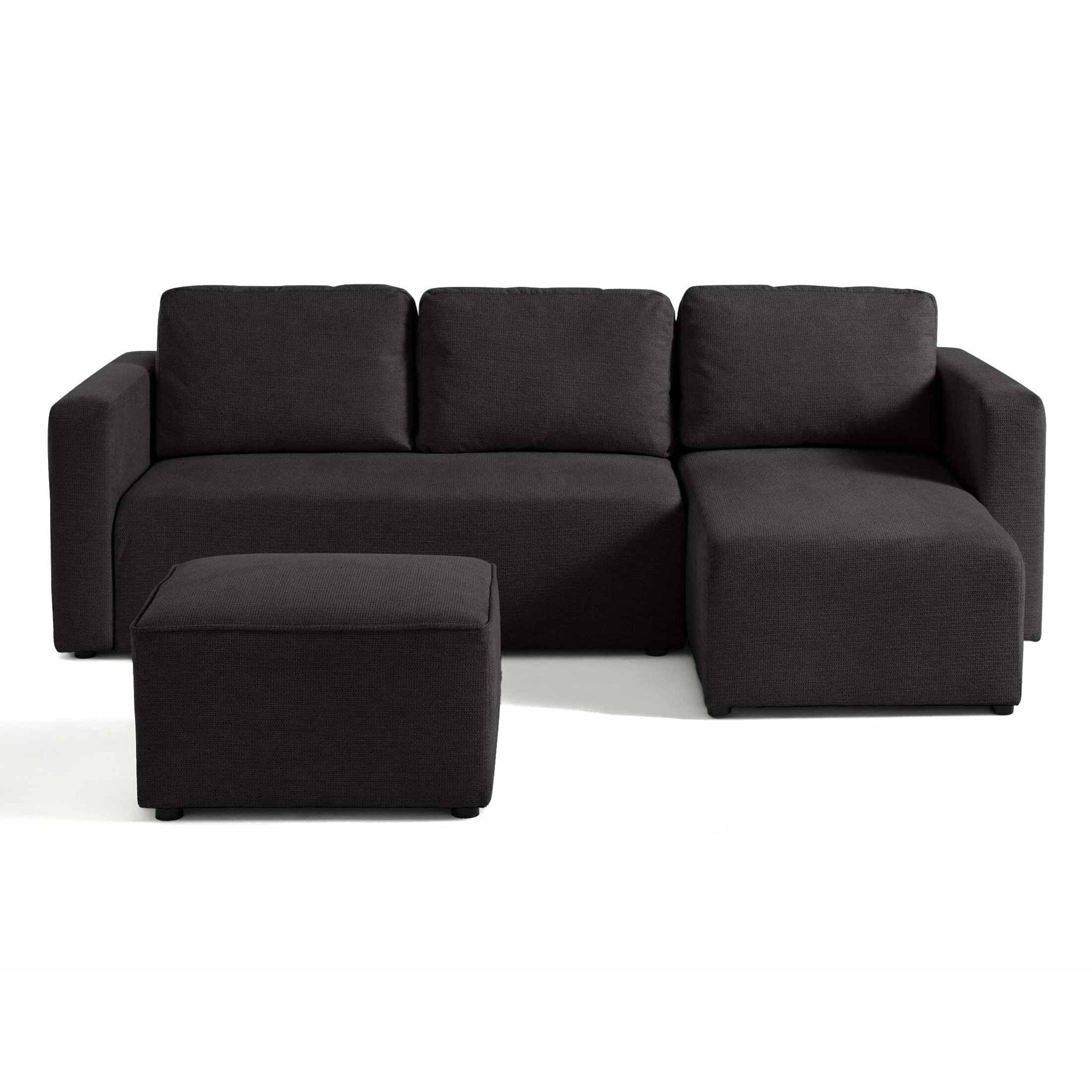 Canopy - pouf - en tissu texturé - Gris foncé