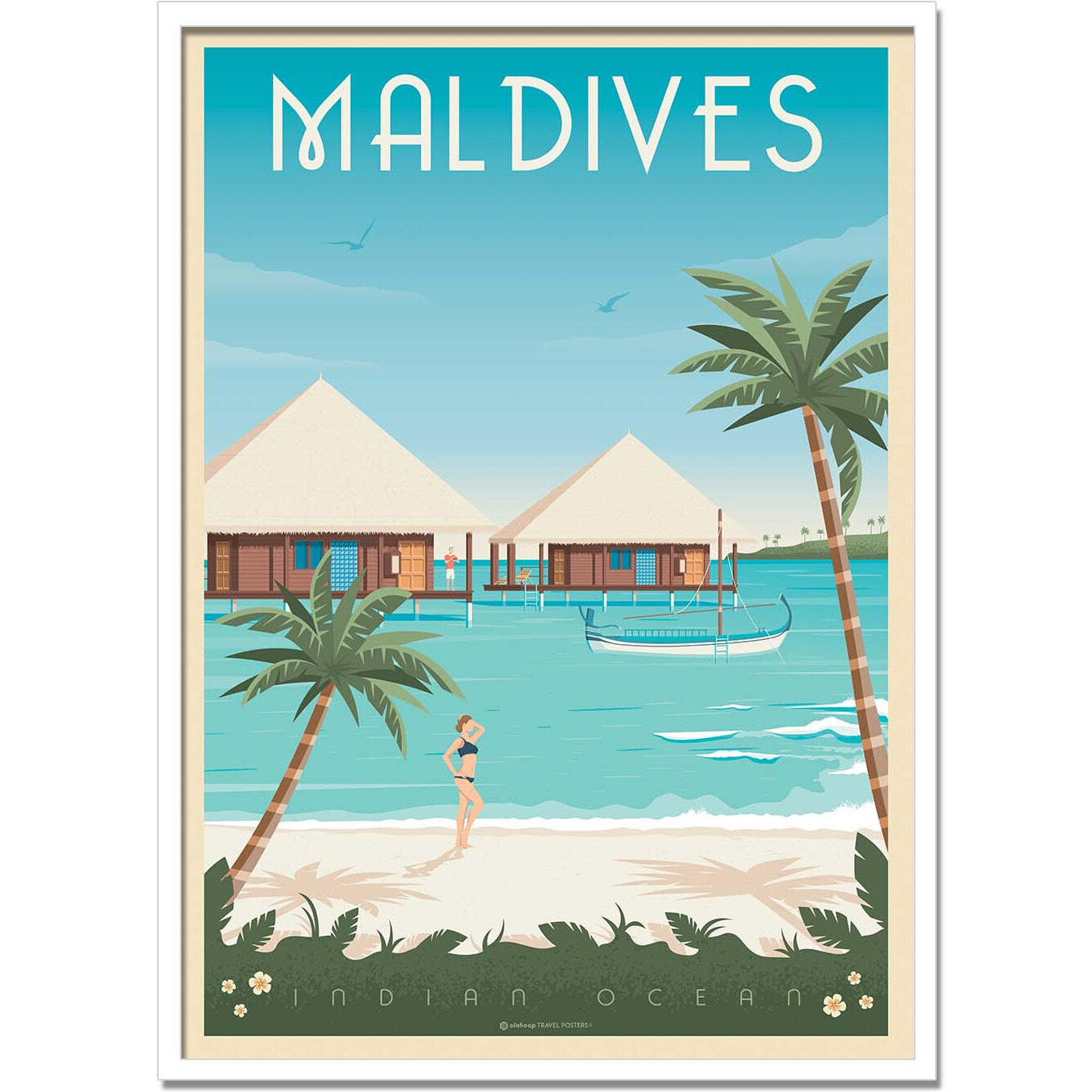 Affiche - Maldives - Olahoop Travel Posters