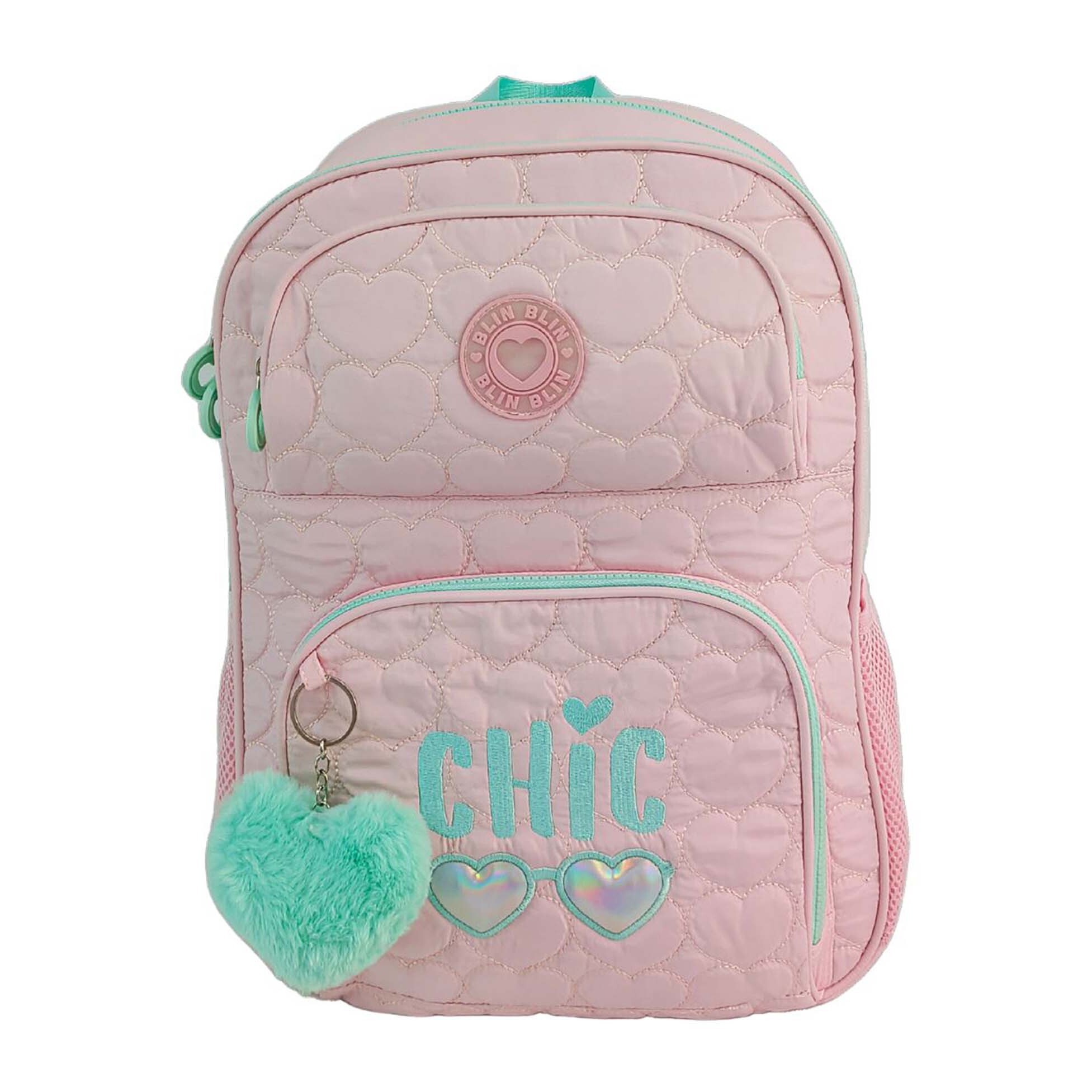 Zaino Primaria Blin Blin Chic con doppio scomparto adattabile al carrello.